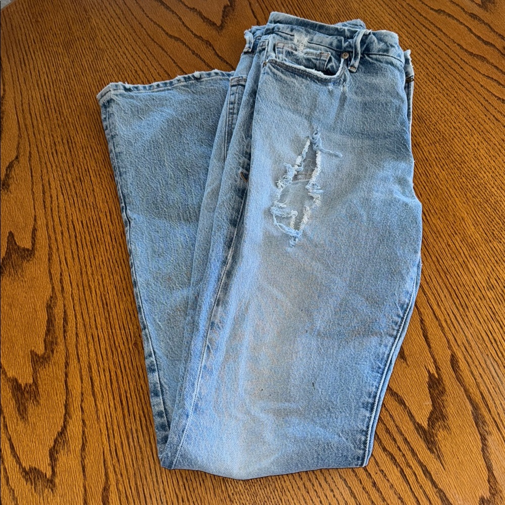Good American distressed jeans